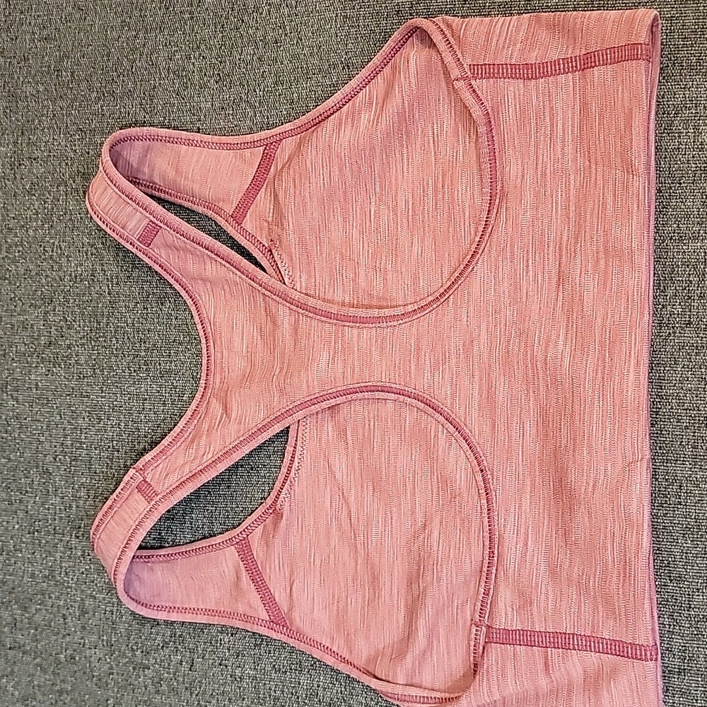 Nike Dri Fit Swoosh Maroon Sports Bra Racerback Size Med - Picture 2 of 6